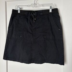 Croft & Barrow | Classic Black Cotton Skort | Drawstring Waist | Gorpcore